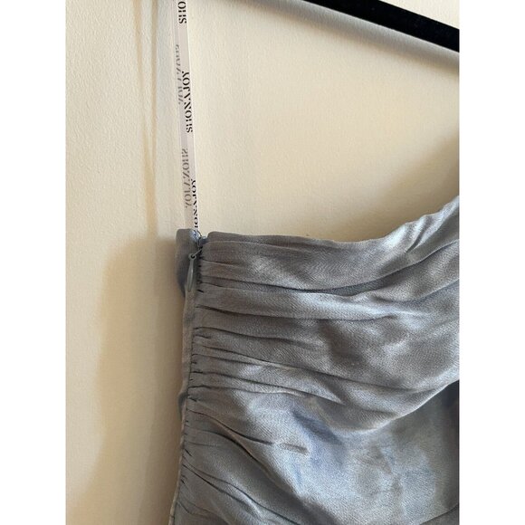 Shona Joy La Lune Asymmetrical Gathered Maxi Dress in Blue Size 2 - Picture 8 of 16